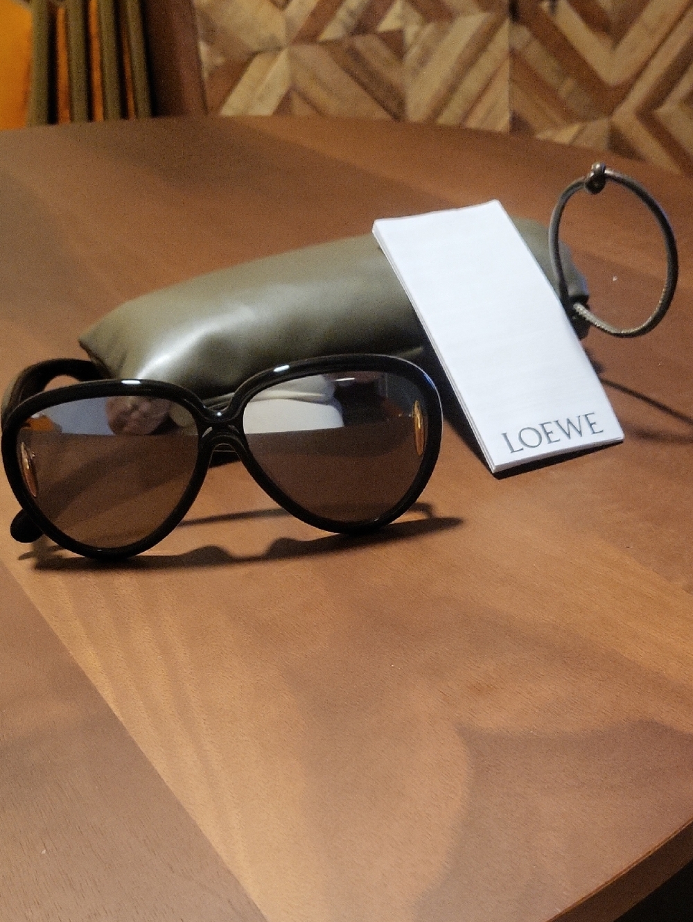 Loewe Black Oversized Butterfly Sunglasses